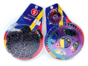 Conjunto de <span class=keywords><strong>Cadena</strong></span> para Motocicleta, Engranajes Resistentes al Desgaste, <span class=keywords><strong>Cadena</strong></span> <span class=keywords><strong>Reforzada</strong></span> de Alta Resistencia a la Tracción, Se Puede Fabricar para Cualquier Modelo - Product Image 3