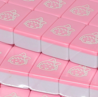 Set Mahjong Plastik Cetak Definisi Tinggi FACCUB Custom Modern Chibi Maruko-chan untuk Penggunaan di Rumah & Ruang Permainan
