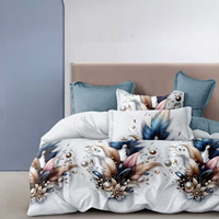 Ensemble de draps de lit personnalisé 5 pièces de haute qualité, populaire au Ghana, 1 drap de lit avec 4 taies d'oreiller
