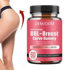 Private Label Women BBL Buttock Enhancement Hip Enlargement Gummies BBL Breast Gummies