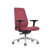 Fauteuil de bureau ergonomique moderne de luxe, pivotant, réglable, avec dossier moyen, personnalisé pour PDG et managers