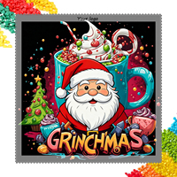 A-039 Peinture diamant 5D à pleine surface Mug de Noël Père Noël Grinchmas Décoration de fêtes Vente en gros Personnalisé