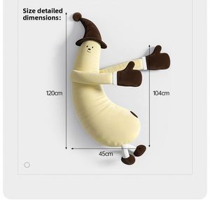 Oreiller de sommeil pour filles et femmes enceintes, avec compression chaude apaisante pour les jambes et le ventre, en coton avec rembourrage en coton PP, forme banane - Product Image 6