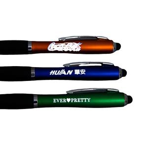 2021 profesyonel kalem tedarikçisi plastik hediye OEM Led ışık up yumuşak dokunmatik ekran kalemi özel logo Stylus promosyon tükenmez kalem - Product Image 2