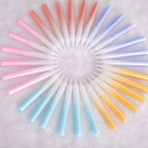 Fabrication de cire de paraffine bougie de décoration de gâteau d'<span class=keywords><strong>anniversaire</strong></span> arc-en-ciel en or de luxe personnalisée - Product Image 6