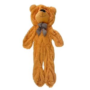 A basso prezzo pelle di peluche non imbottita orsacchiotto con pelle di orsacchiotto nastro morbido personalizzato peluche in pelle di orso - Product Image 3