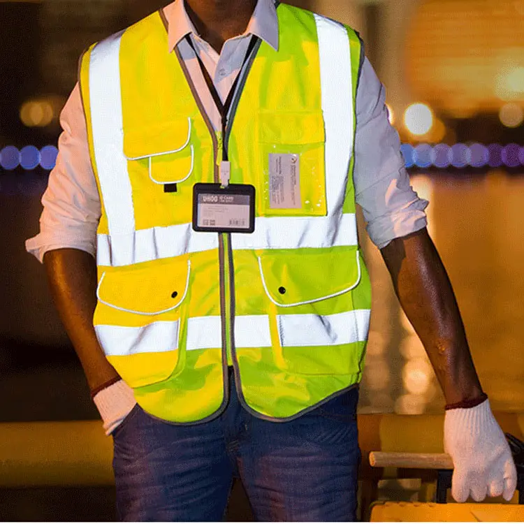 Wholesale industrial works clothing reflector high visibility vest construction hi vis reflective safety vest
