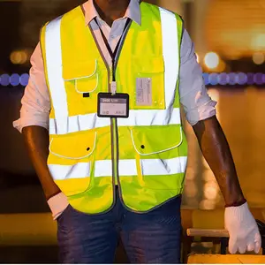 Bán buôn công nghiệp hoạt động quần áo phản xạ khả năng hiển thị cao vest xây dựng Hi VIS phản quang an toàn vest