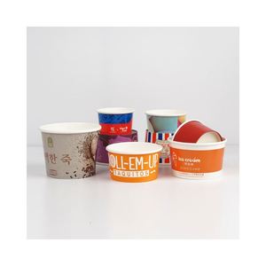 Vasos de Papel para Helado y Postres Desechables, Ecológicos y Degradables, Personalizados al por Mayor, de 3/4/5/8/9/10/18 oz, con Tapas - Product Image 3