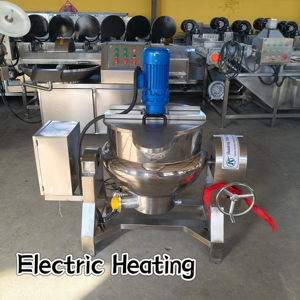 50 đến 1000 lít Điện trọng ấm gas sưởi ấm đôi hơi nước công nghiệp nấu ăn nồi cho thịt và gạo Điều kiện Mới - Product Image 2