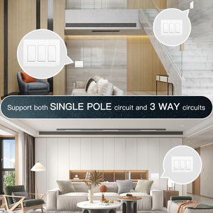 Interruptor de Botón Pulsador de 3 Vías/Un Solo Polo MOES Star Ring Tuya WiFi, Requiere Cable Neutro, Control Remoto por Aplicación, Control por Voz con Alexa y <span class=keywords><strong>Google</strong></span> - Product Image 3