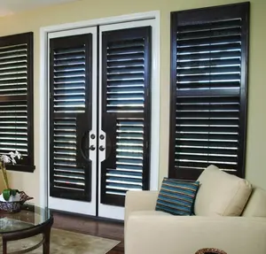 Wholesale Customized Australian Export Motorized Old Wood Window Plantation Shutters Good Quality Blinds Shades & Shutters