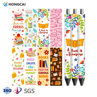 Hongcai prix de gros direct personnalisable UV DTF stylo autocollant d'emballage matériau PET de haute qualité prix de gros direct