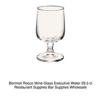 Verre à eau Bormioli Rocco Executive 29,5 cl H 12,8 cm Ø 6,9 cm