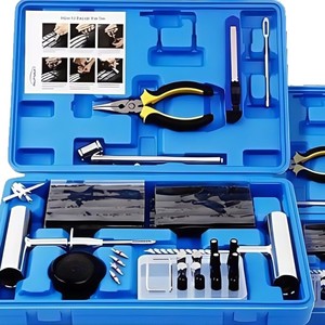 Kit de Reparación de Neumáticos Universal de Alta Resistencia de 68 Piezas, Herramienta Manual para Reparar Pinchazos de Automóviles y Motocicletas, Juego de Herramientas de Reparación Eficiente - Product Image 1