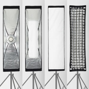 Alcance del proyecto: 22x90cm 30x120cm 35x160cm Rectangular Octagonal Honeycomb Grid Soft Box para Bowens Studio <span class=keywords><strong>Flash</strong></span> Light Box - Product Image 2