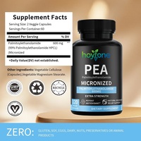 Capsules de PEA (Palmitoyl Éthanolamide) 600mg Micronisé 99% HPCL à Marque Blanche OEM pour le Soutien du Système Nerveux et la Santé Antioxydante