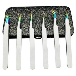 Pince à cils de qualité supérieure, étui en acrylique et acier inoxydable écologique, outils d'extension de cils, concept beauté BC-P-007 - Product Image 3