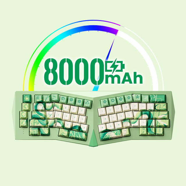 New for Year of Snake Armor Alice Layout Rapid Disassembly Spring Mount Mechanical Keyboard with 8000mAh Battery