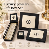 Boîte à bijoux à double ouverture personnalisée, boîte rigide multi-tailles à double porte pour ensemble de bijoux, emballage de marque de luxe et cadeau de fête