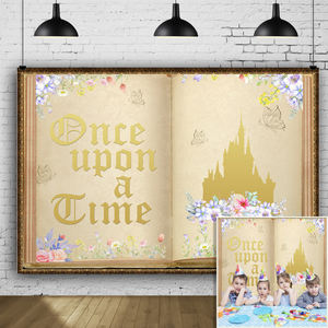 Telón de Fondo de Cuentos de Hadas, Telones de Fondo de Tiempo de Princesas, Castillo Antiguo, Boda Romántica, Cumpleaños, Libro Mágico, Accesorios para Decoración - Product Image 1