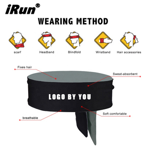 <span class=keywords><strong>IRun</strong></span> Running Unisex Gimnasio al aire libre Logotipo personalizado Deportes Compresión Yoga Sólido Liso Corbata Bandas para el sudor Head Wrap Hairband Diadema - Product Image 2