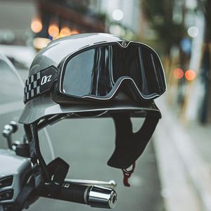 Casque de moto rétro allemand semi-ouvert en ABS pour hommes et femmes, casque de moto vintage avec doublure en mousse, pour moto électrique Halley, neuf - Product Image 2