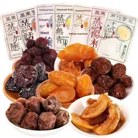 Fruits confits de forêt profonde Zero Degree : pruneaux, baies de laurier, prune confite, prune acide, pêche jaune, en vrac pour le bureau
