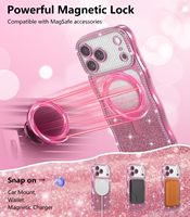 Coque de téléphone portable magnétique en TPU électroplaqué pour iPhone 18 Pro Max 17 16 15, avec cadre ondulé mignon et dos diamanté, vente en gros