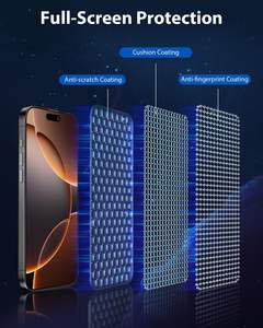 <span class=keywords><strong>ฟิล์ม</strong></span>กระจกนิรภัยป้องกันรอยขีดข่วนสำหรับโทรศัพท์ iPhone 16 Pro ไม่มีฝุ่นติดง่าย - Product Image 2