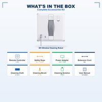 Nettoyeur de vitres robotisé OEM FMART W5 avec une couverture de 99 % et un algorithme de détection des bords de 2 mm