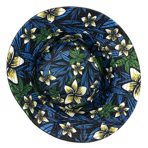 Logo personnalisé imprimé partout fleurs <span class=keywords><strong>femme</strong></span> casquette de plage fantaisie été voyage tissé étiquette <span class=keywords><strong>bob</strong></span> casquettes haute qualité femmes seau chapeau - Product Image 3