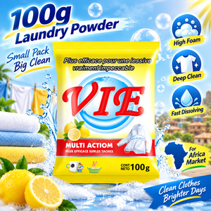 Detergente para Ropa Oem100gVIE, <span class=keywords><strong>Precio</strong></span> de Fábrica, Detergente en Polvo de Alta Calidad y Alta Espuma, Detergente en Polvo con Fuerte Poder Quitamanchas - Product Image 1