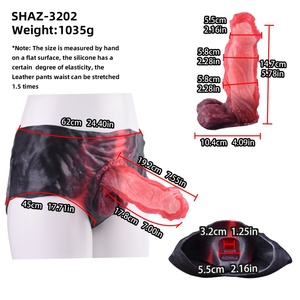กางเกงแฟนตาซี SHAZ-3202 พร้อมจุกสุญญากาศรูปปลาหมึก สายรัดอวัยวะเพศชายปลอม ปลอกขยายขนาดอวัยวะเพศชายพร้อมลูกอัณฑะขนาดใหญ่ ทำจากซิลิโคน สำหรับคอสเพลย์ ของเล่นทางเพศ - Product Image 6