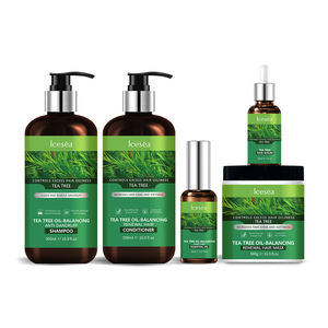 Kit de Soins Capillaires à l'Huile d'Arbre à Thé OEM : Shampoing, Après-Shampoing, Huile Essentielle, Traitement Anti-Pelliculaire et Contrôle du Sébum pour Cuir Chevelu Gras - Vente en Gros - Product Image 1