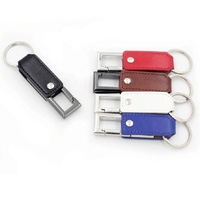 Flashdisk 2.0, gantungan kunci kulit USB Flash Drive 8GB 16GB 32GB jumlah besar stik memori USB 64GB 128GB
