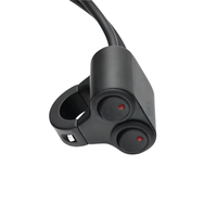 Interrupteurs de moto 22 mm à monter sur le guidon, pour phare, clignotant, frein, antibrouillard, marche/arrêt, en alliage d'aluminium avec voyant lumineux