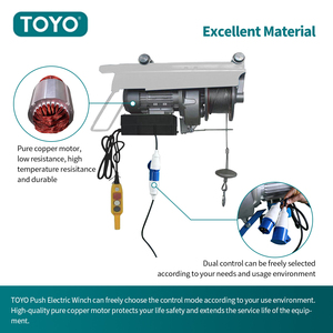 Cina produttore Toyo capacità di sollevamento da 300 Kg a 1800 Kg italia ce Mini argano elettrico Push paranco con ruota - Product Image 3