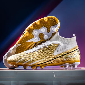 Chaussures de football de salle unisexes pour enfants, tige synthétique, doublure en mesh, compétition professionnelle, entraînement TF, printemps automne - Product Image 2