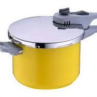 Casserole à pression en acier inoxydable écologique YONGDA ASG pour cuisinières à gaz et à induction, poignée en bois, extérieur poli - Zhejiang Chine