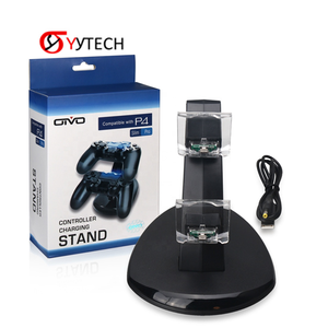 SYYTECH-controlador inalámbrico para videojuegos, soporte de carga Dual USB para <span class=keywords><strong>PS4</strong></span> Slim Pro, Base de <span class=keywords><strong>cargador</strong></span> - Product Image 1