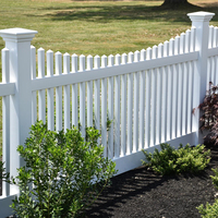 UV-bestendig PVC gesloten schutting met privacyelementen voor tuindecoratie, decoratieve tuinschutting van PVC vinyl.