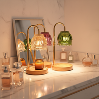 Lampe de table diffuseur d'aromathérapie en fer moderne de luxe avec lumière réglable pour chambre à coucher, salon, restaurant, bar, usage décoratif