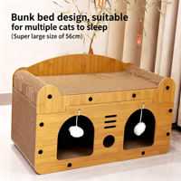 Lit pour chat extra large de 56 cm et griffoir, espace spacieux pour les siestes confortables des chats