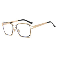 Gafas de Moda para Mujer con Marco Metálico, Gafas Ópticas de Diseño de Lujo, Gafas de Luz Azul de Alta Calidad al por Mayor