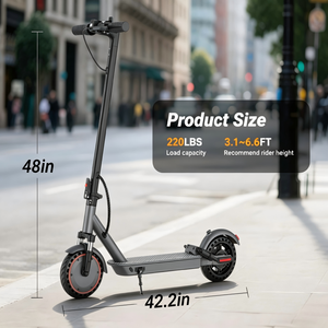 Trottinette électrique puissante 500W pour adultes, pneus pleins 10 pouces, application Tuya, pliable, stock usine local US UK <span class=keywords><strong>DE</strong></span> EU, 3 vitesses, trottinette électrique urbaine - Product Image 2