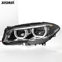Ensemble de phares LED JUSHUN pour BMW Série 5 F10 F18 2011-2017, mise à niveau avec feux de jour jaunes et blancs, phares Angel's Eye