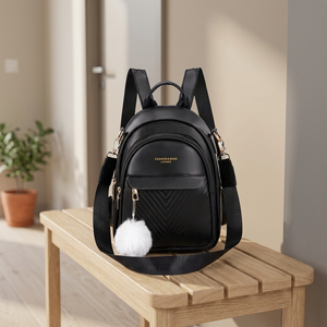 Nueva Mochila de Moda Vintage para Mujer, de Color Sólido, con Cierre de PU, Correa Única, Gran Capacidad, para Primavera, Verano, Otoño e Invierno - Product Image 3