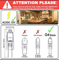 High Quality 6v 5w 10w 15w 20w 25w 35w Microscope Optical Instrument G4 Halogen Bulb