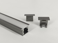 Profilé en aluminium W10 * 10mm en gros d'usine pour bande d'éclairage LED personnalisable avec surface d'anodisation et tempérament T5